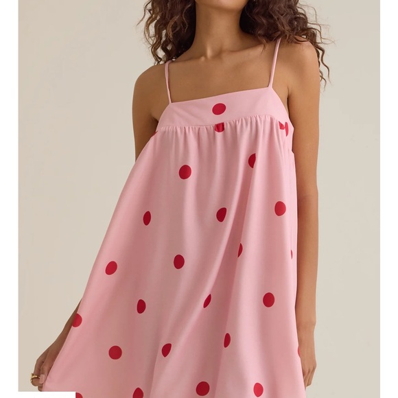 Altar'd State Dresses & Skirts - Altard state Pink Polka Dot dress